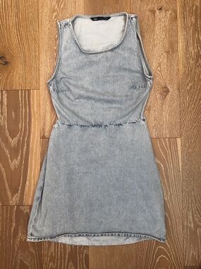 ZARA DENIM BACKLESS DRESS